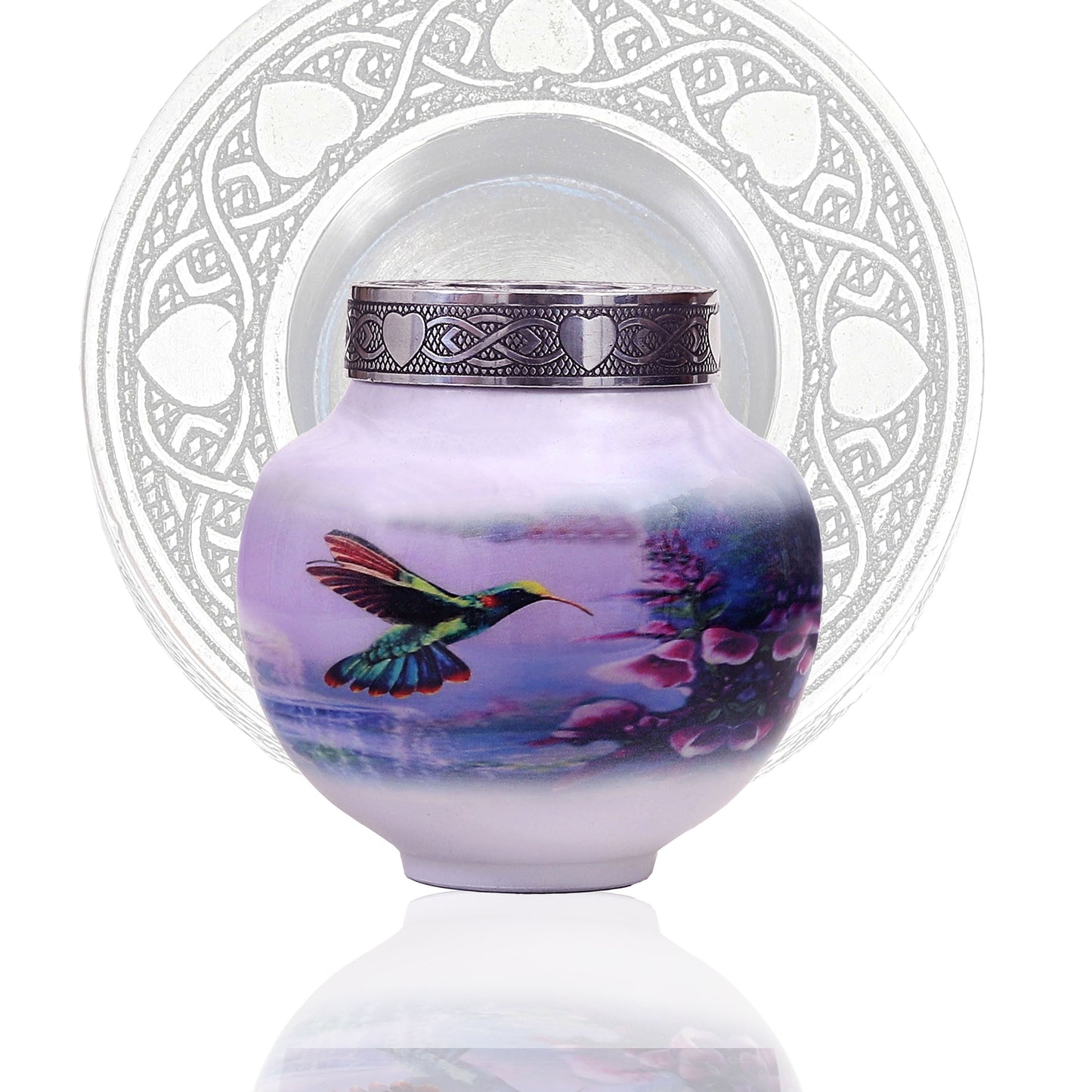 Handcrafted Hummingbird Cremation Urn – Beautiful Floral Design for Ashes