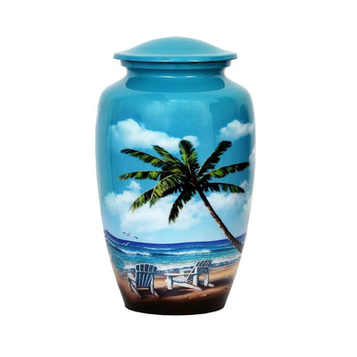 Large Ocean Breeze Palm Tree Cremation Urn