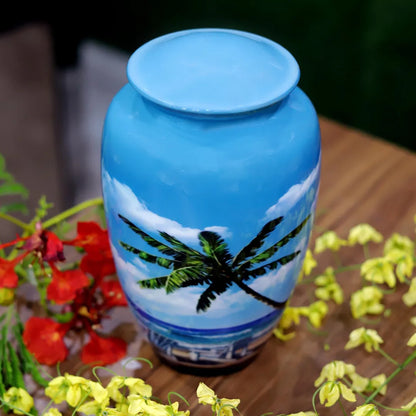 Large Ocean Breeze Palm Tree Cremation Urn