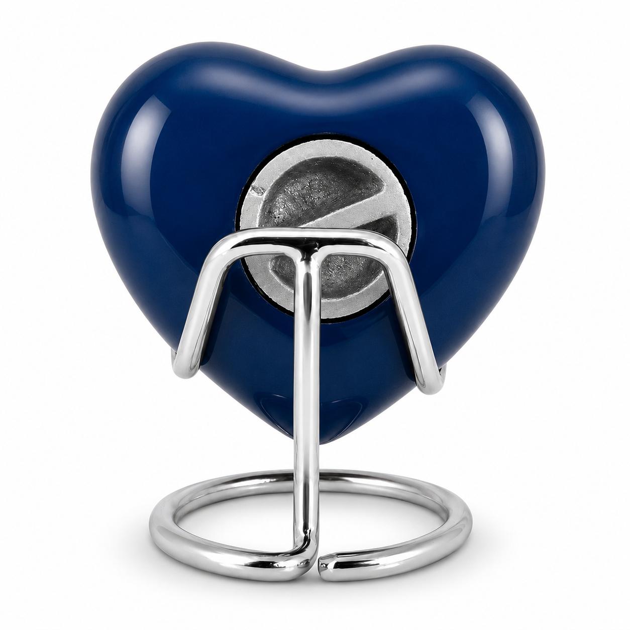Midnight Serenade Heart Small Keepsake Urn With Stand Option