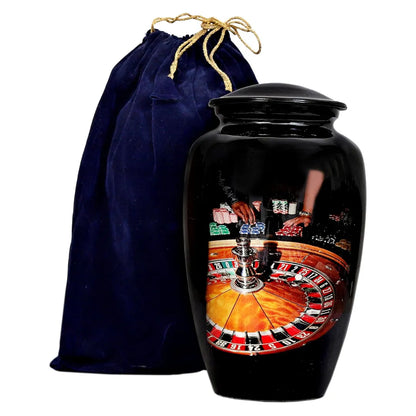 Roulette-Wheel Themed Adult Cremation Urn