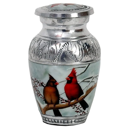 Small Keepsake Cremation Urn – Cardinal Birds