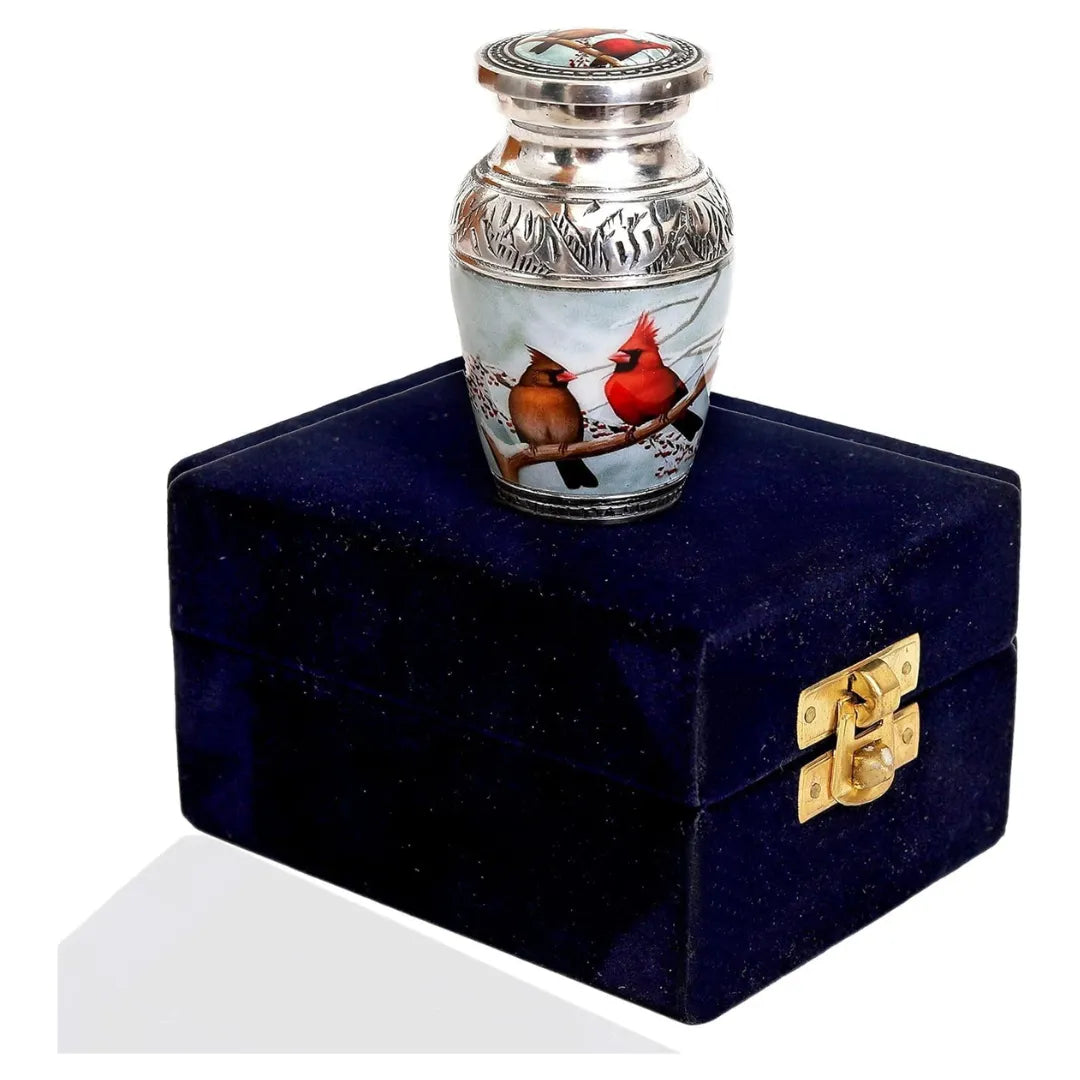 Small Keepsake Cardinal Birds Urn