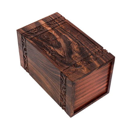 Solid Wood Deer Design Adult Cremation Urn