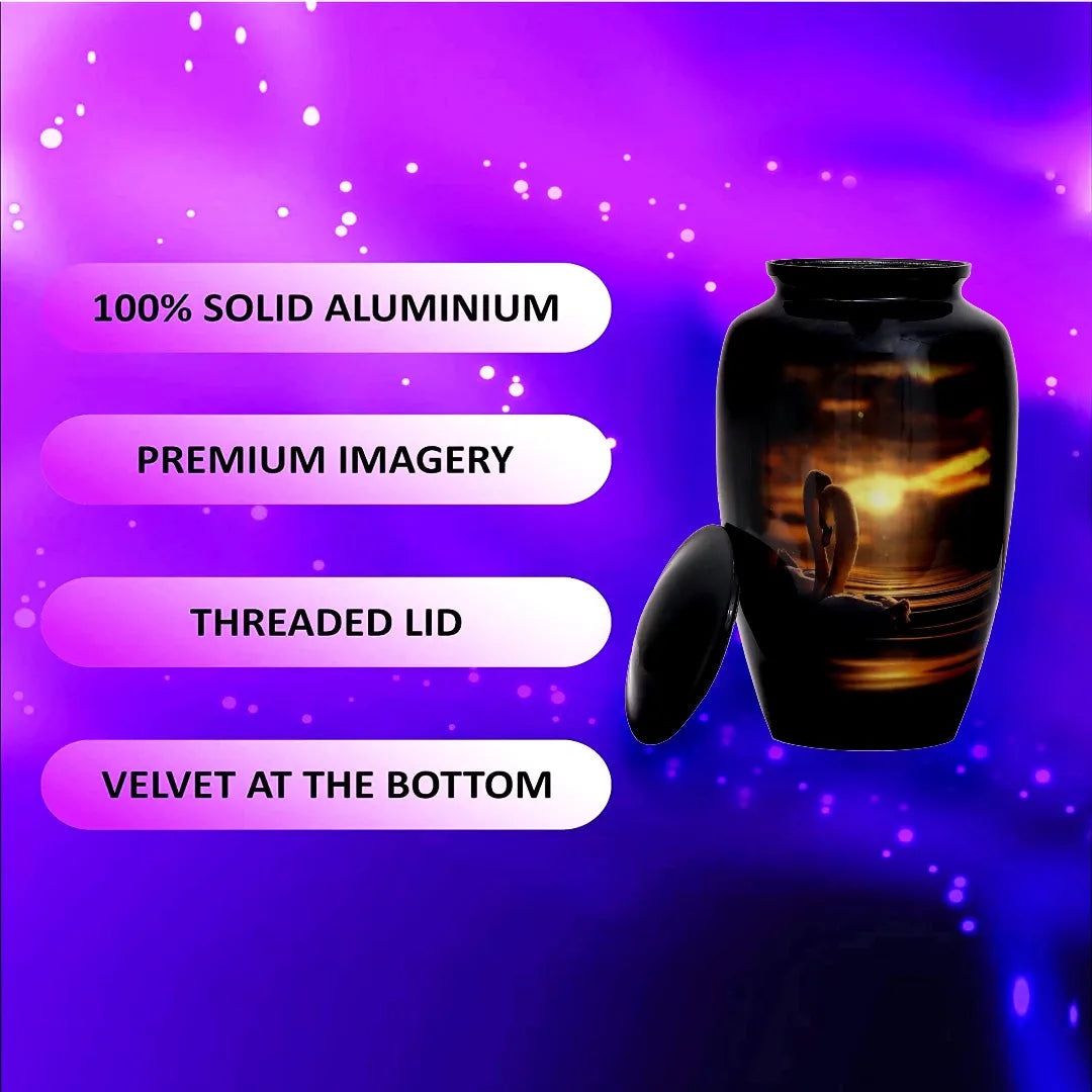 Swan Adult Cremation Urn for Ashes