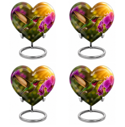 Hummingbird & Orchid Cremation Urn for Ashes